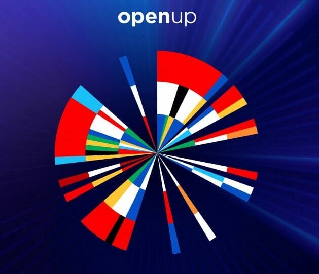 An image of the open up logo on a blue background.